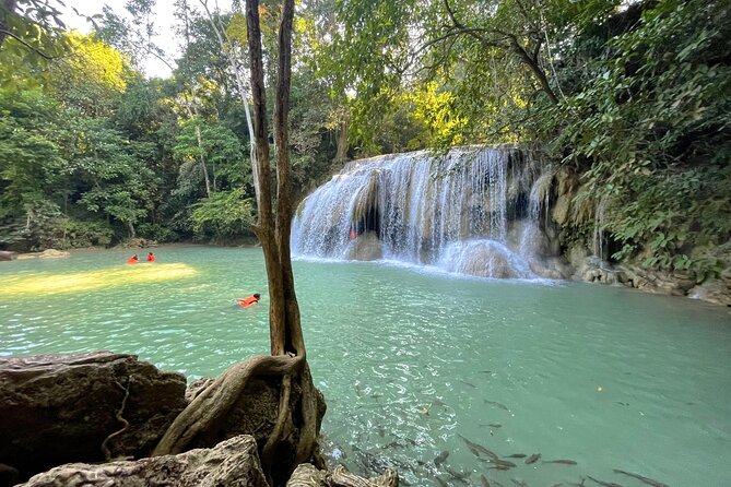 Erawan Waterfall and Kanchanaburi Private Tour [Optional Luxury] - Three hours among Erawan’s seven tiers