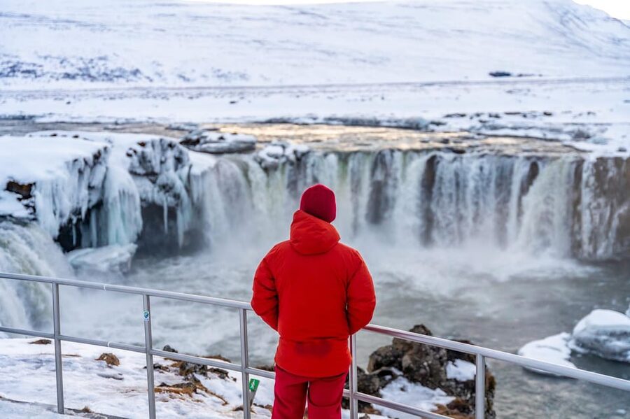 From Akureyri: Goðafoss Waterfall Winter Tour - The Viking-era story behind the Waterfall of the Gods