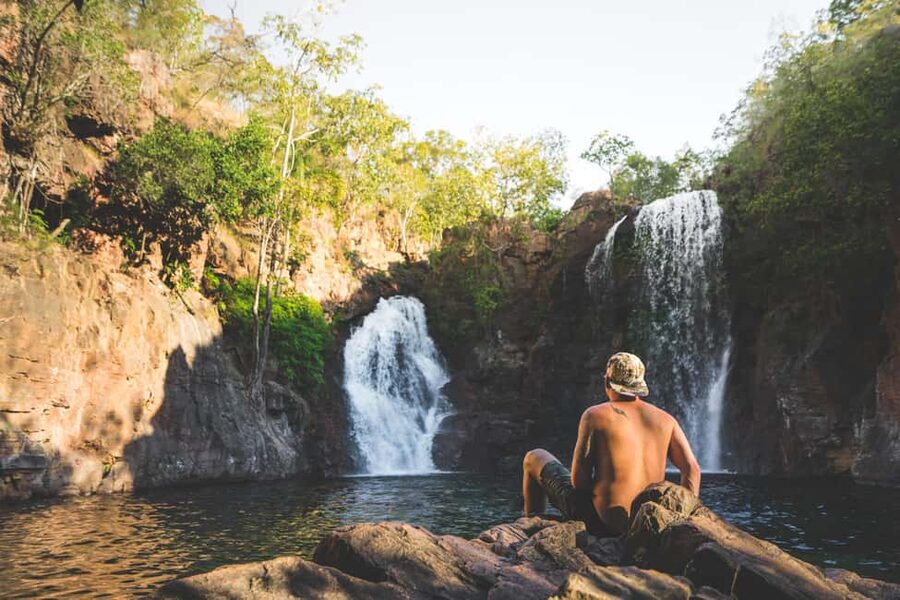 From Darwin: 1-Day Litchfield & Waterfalls Tour - Florence Falls and the choice between walking and swimming