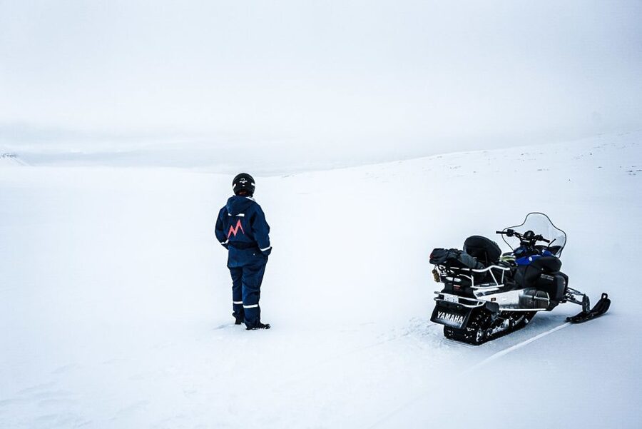 From Gullfoss: Langjökull Glacier Snowmobile Tour - From Gullfoss to Langjökull by monster truck
