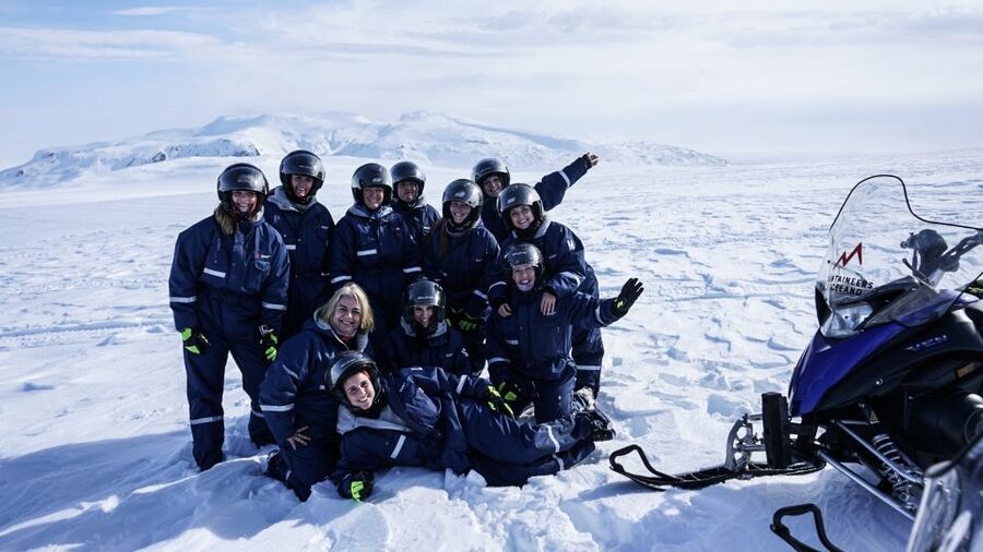 From Gullfoss: Langjökull Glacier Snowmobile Tour - Getting ready at Geldingafell Basecamp