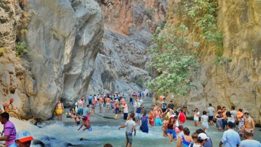 From Kalkan: Saklikent Gorge and Gizlikent Waterfall Trek - Walking through Gizlikent’s cold river
