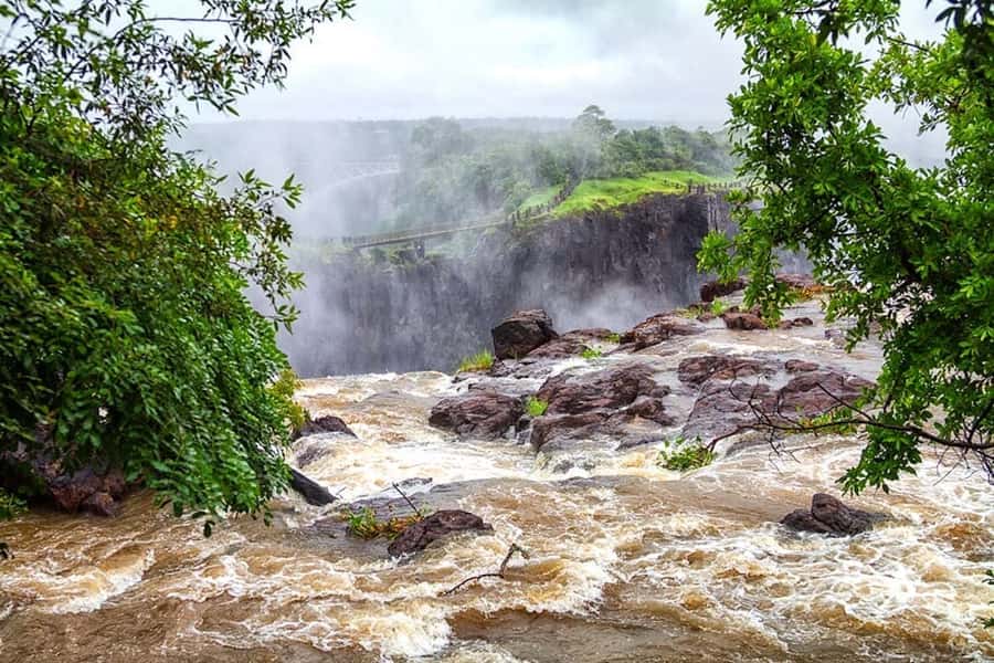 From Livingstone: Victoria Falls Guided Half-Day Tour - The Boiling Pot and the turn toward Batoka Gorge