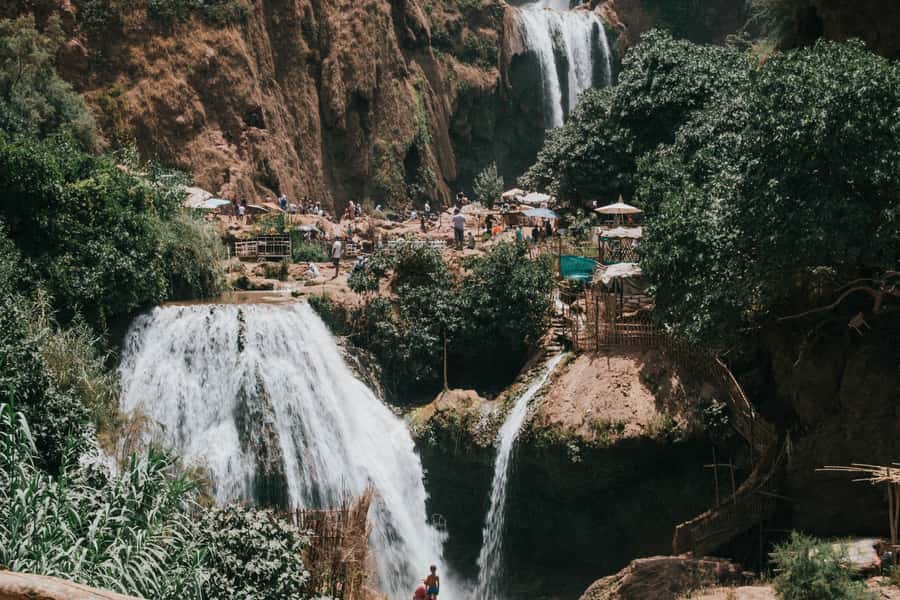 From Marrakech: A day Trip to Ouzoud waterfalls - Arriving at the 110-meter falls