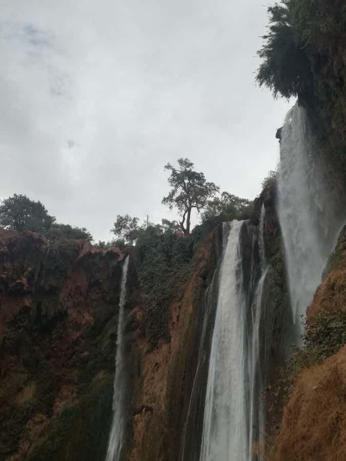 From Marrakech: A day Trip to Ouzoud waterfalls - The boat ride close to the spray