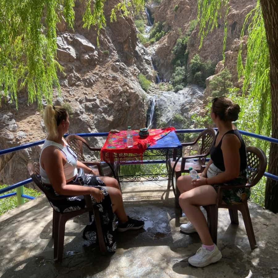 From Marrakech: Day Trip to Ourika Valley with Waterfalls - Mountain views across fields and peaks