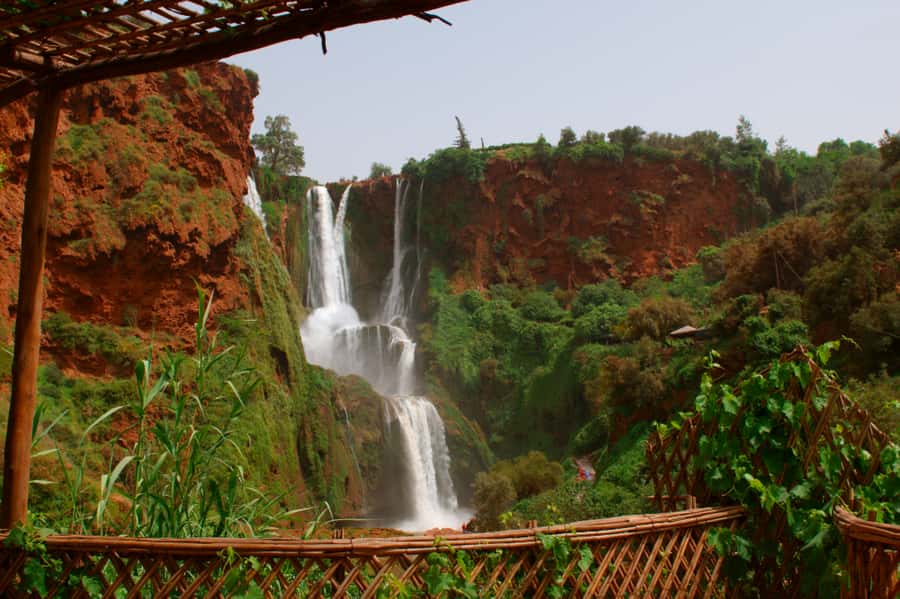 From Marrakech: Guided Ouzoud Waterfalls Tour with Boat Ride - Lunch above the river