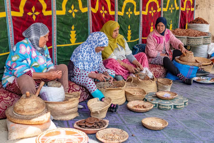 From Marrakech: Ourika Valley Trip, Waterfall Hike & Lunch - The argan oil cooperative and women’s work
