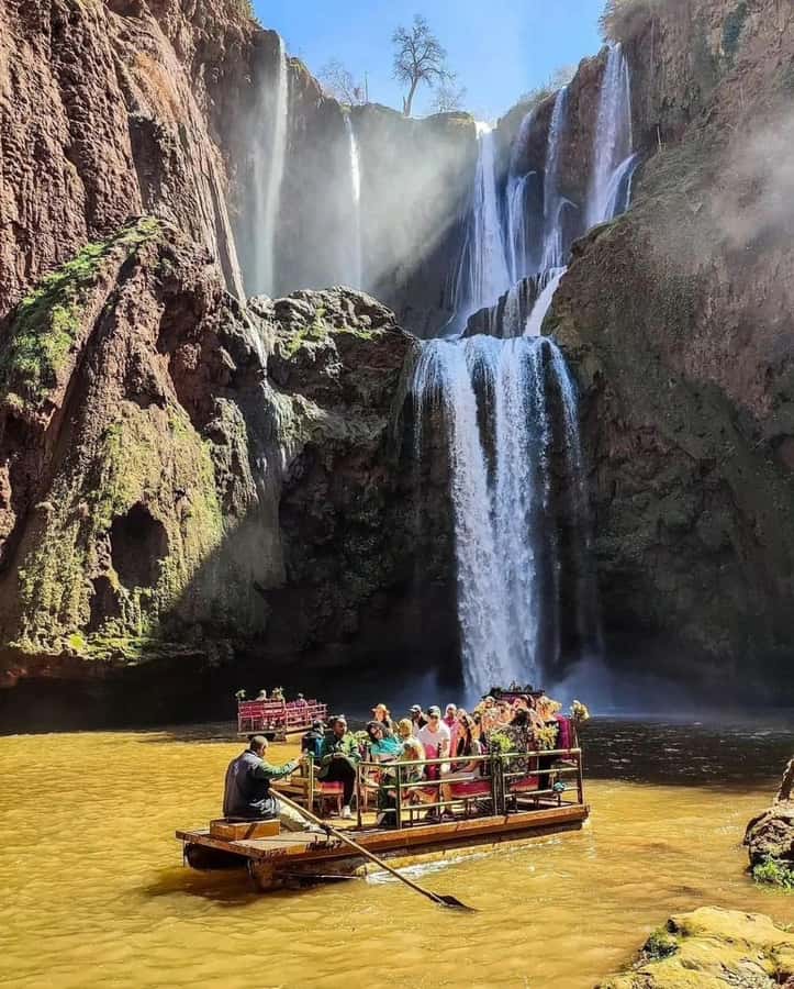 From Marrakech:Ouzoud Waterfalls Day Trip with Boat Tour - The boat ride beneath the cascades