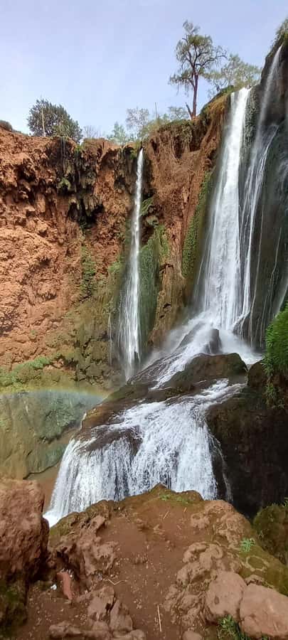 From Marrakech: Ouzoud waterfalls Guided tour; Cruise boat - Reaching the 110-meter falls