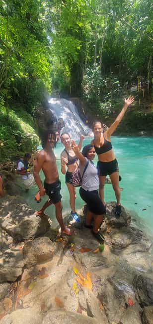 From Montego Bay: Blue Hole Waterfall Experience - Rope swings, jumps, and calmer choices