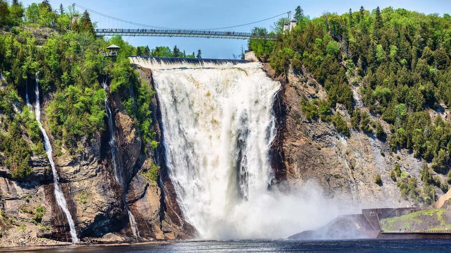 From Montréal: Québec City, River Cruise & Montmorency Falls - Montmorency Falls: powerful views, limited time