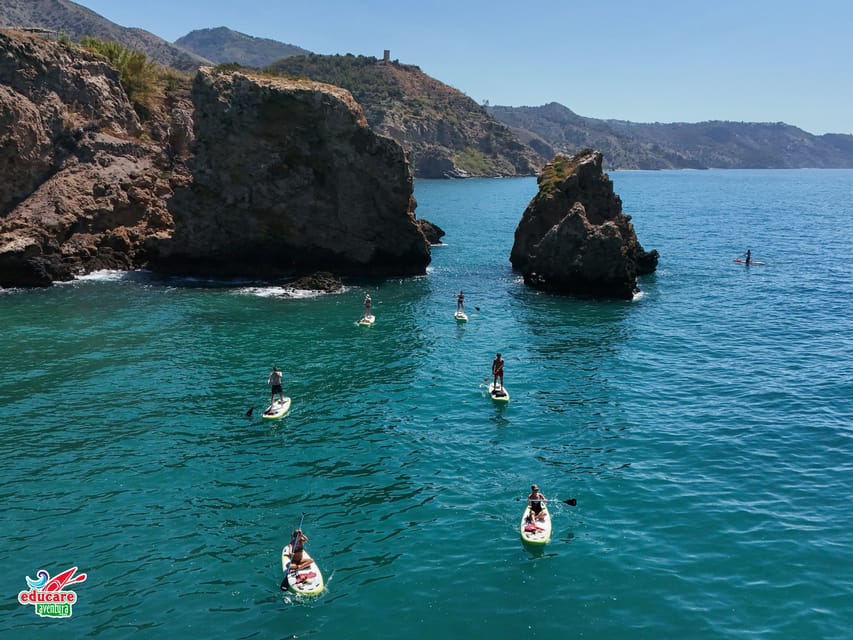 From Nerja: Guided Paddle Surf Cliffs and Maro Waterfall - GoPro photos are a real part of the value