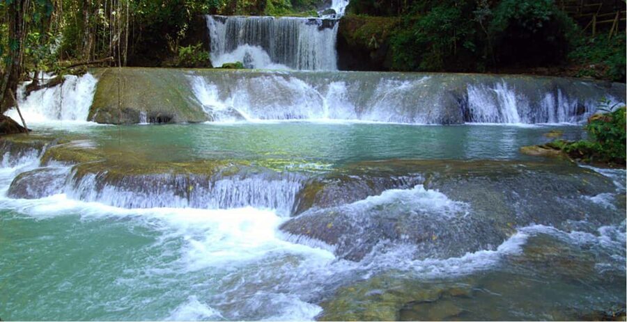 From Ocho Rios: Blue Hole Secret Waterfall & Highlight Tour - Blue Hole Waterfall, with swimming instead of sightseeing from a distance