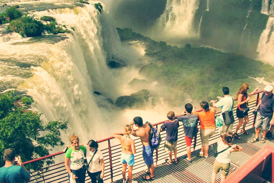 From Puerto Iguazu: Brazilian Falls with Boat Adventure - The Brazilian side: broad falls, forest, and Devil’s Throat