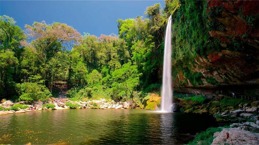 From San Cristóbal: Agua Azul and Palenque Day Trip - Misol-Ha is shorter and more powerful