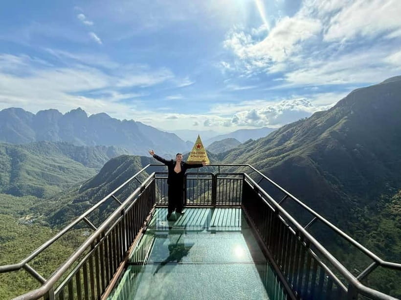 From Sapa: Glass Bridge and Silver Waterfall Group Tour - Riding the glass elevator to 2,200 meters