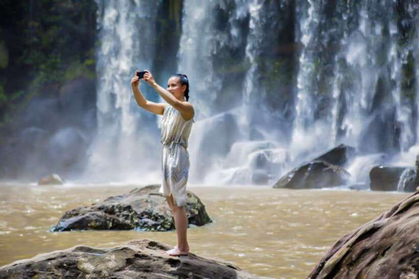 From Siem Reap: Guided Kulen Waterfall Tour - Hilltop ruins and the reclining Buddha