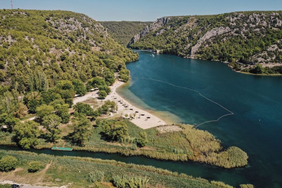 From Split: Krka Waterfalls Tour with Boat Cruise & Swimming - Skradin, a small town with a useful final stop