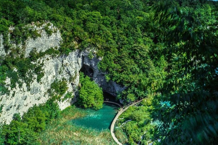 From Split or Trogir: Plitvice Lakes Trip with Entry Ticket - The train ride toward Prošćansko Lake