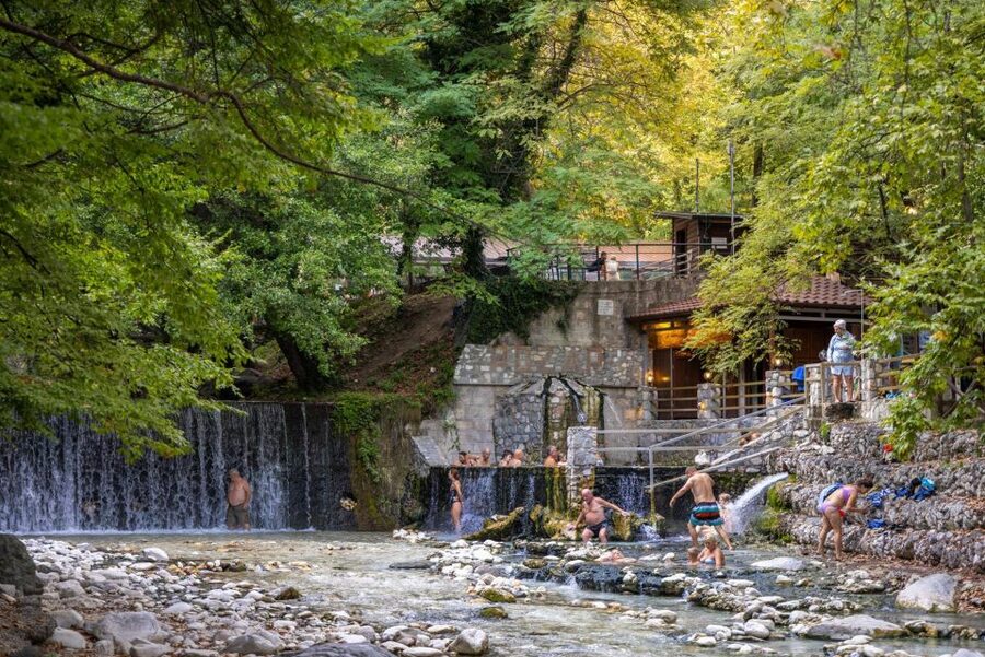 From Thessaloniki: Pozar Baths & Edessa Waterfalls - Who will enjoy this day most?