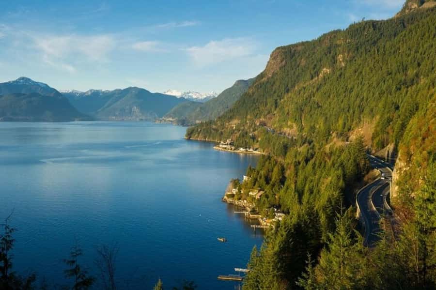 From Vancouver: Whistler Tour with Shannon Falls and Gondola - The long view along the Sea to Sky Highway