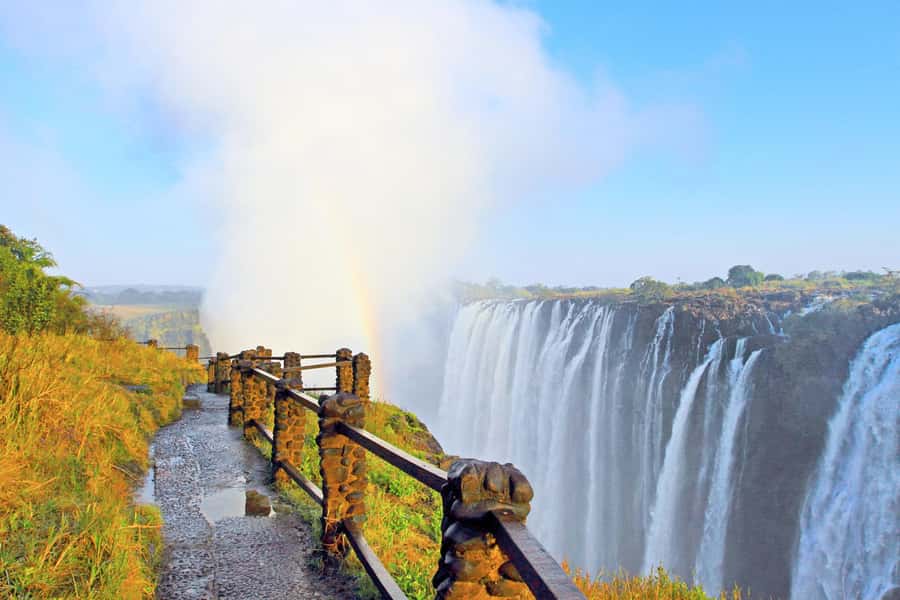 From Victoria Falls: Livingstone Island Tour & Devils Pool - Rainbow Falls, the Horseshoe, and the Main Falls