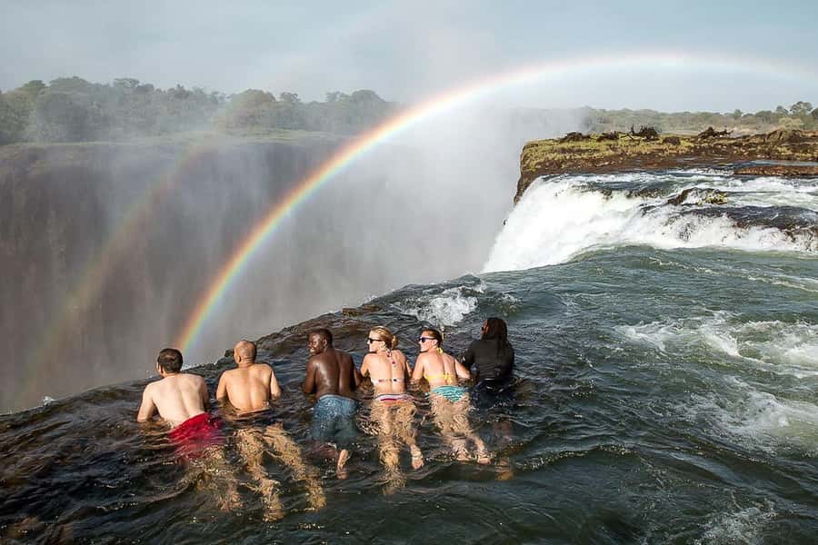 From Victoria Falls: Livingstone Island Tour & Devils Pool - From Victoria Falls to the Zambian side