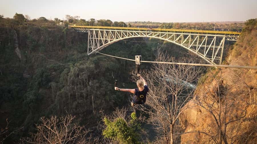 From Victoria Falls: Zip Line from the Victoria Falls Bridge - What happens before the launch
