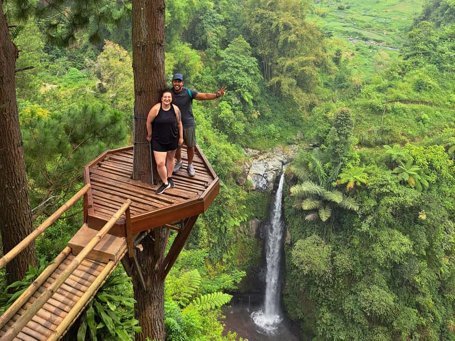 From Yogyakarta: Hidden Waterfall & Selogriyo Rice Terraces - Kedung Kayang and the Mount Merapi view