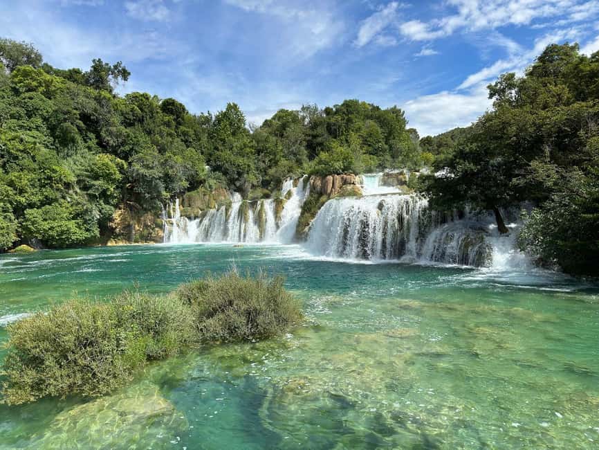 From Zadar: Krka Waterfalls Day Tour with Boat Ride & Guide - What the $53 price really covers