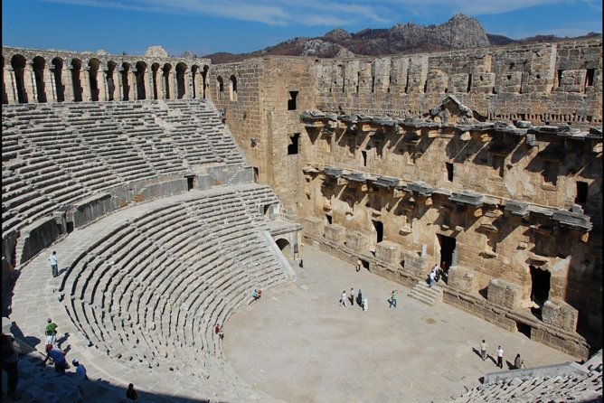 Full-Day Tour of Kursunlu Waterfalls, Aspendos, and Ancient Ruins of Side From Alanya - Aspendos theater, the morning highlight