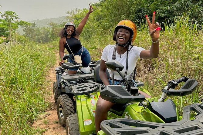 Full Day Tour Waterfalls Quad biking and Aburi Botanical Gardens - Two hours on rough trails near Adukrom