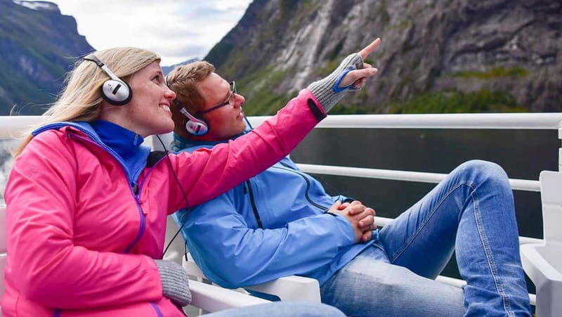 Geiranger: Fjord and Waterfalls Sightseeing Boat Trip - Leaving Geiranger Harbor for the fjord