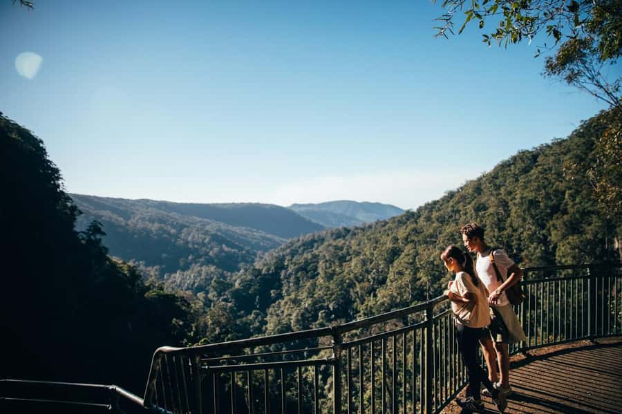 Gold Coast: Natural Bridge & Springbrook Waterfalls Tour - Hinze Dam and the first break