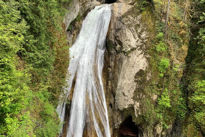 Guided forest hike to Seattle waterfalls incl. Snoqualmie Falls - Snoqualmie’s depot and old steam engines