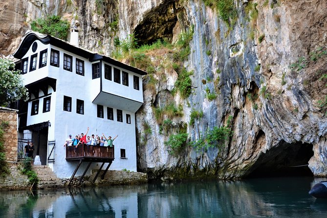 Herzegovina Day Tour from Mostar: Blagaj, Pocitej, Kravice falls (Join Us! :D) - Blagaj Tekija, where the Buna River meets the cliff