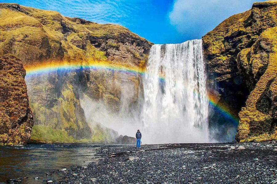Iceland: Full-Day South Coast, Black Beach & Waterfalls Tour - Skógafoss delivers the big waterfall moment