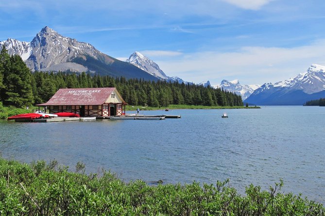 Jasper Wildlife and Sightseeing Tour with Maligne Lake Hike - Arriving at Blue Maligne Lake