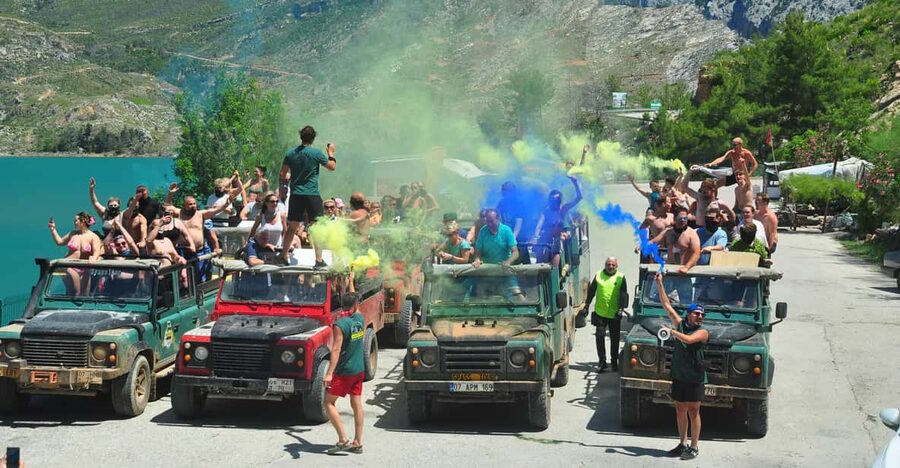 Jeep Safari-Lunch-Boat-Canyon-Waterfall-Foam,Water Party - Green Lake and the Oymapınar reservoir