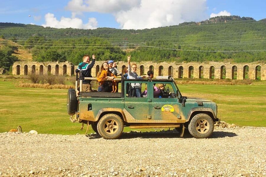 Jeep Safari-Lunch-Boat-Canyon-Waterfall-Foam,Water Party - Lunch with a Turkish country setting