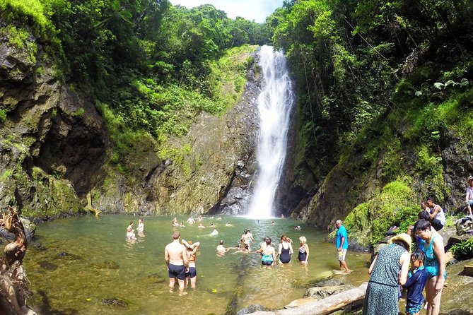 Jewel Of Fiji incl Fijian Village, waterfall & Lunch(Nadi Hotels) - Swimming beneath Magic Waterfall