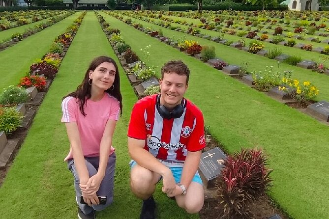 Kanchanaburi Day Trip: WWII Death Railway & Erawan Falls - Walking across the Bridge on the River Kwai