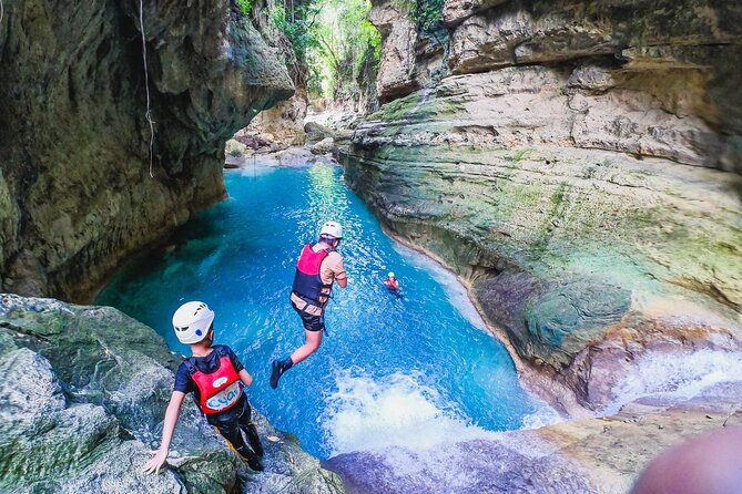 Kawasan Falls Canyoneering w/ Lunch & Transfers from Cebu City - Five hours of jumps, slides, and river travel