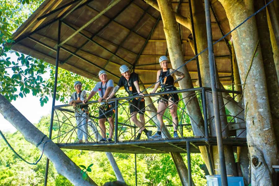 Ko Pha Ngan: Sky-High Zipline & Wang Sai Waterfall Views - What the guiding is like
