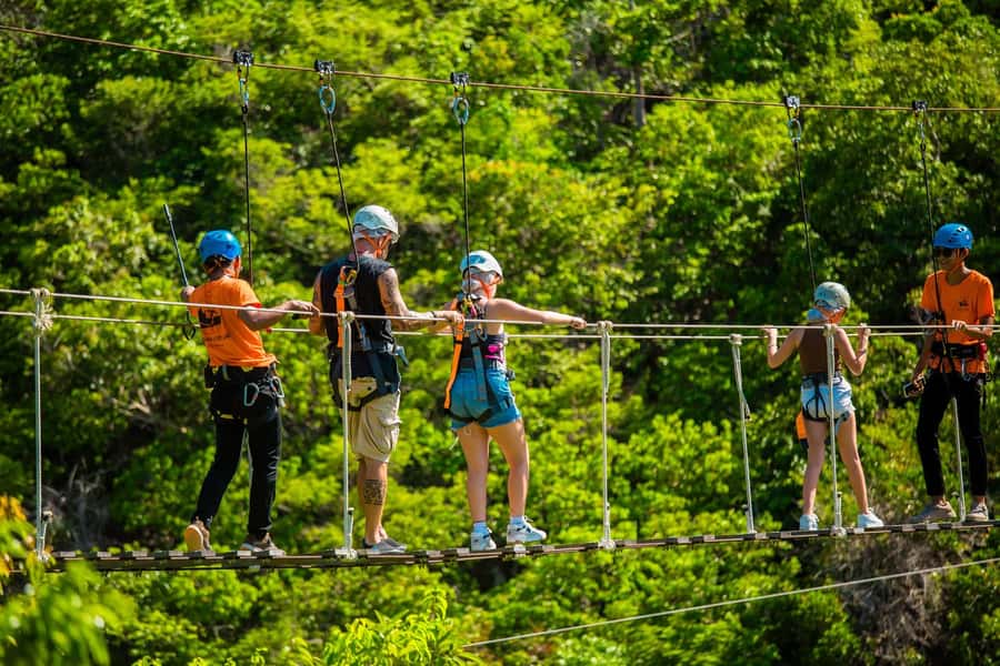 Ko Pha Ngan: Sky-High Zipline & Wang Sai Waterfall Views - Package A gives you the fullest circuit