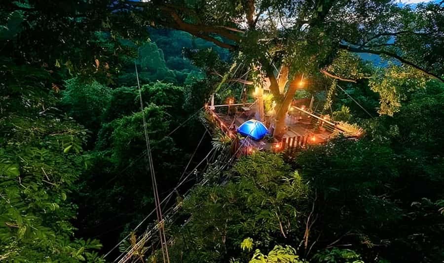 Ko Samui: Tree Bridge Jungle Zipline and Waterfall Adventure - Tree Bridge Cafe is part of the experience