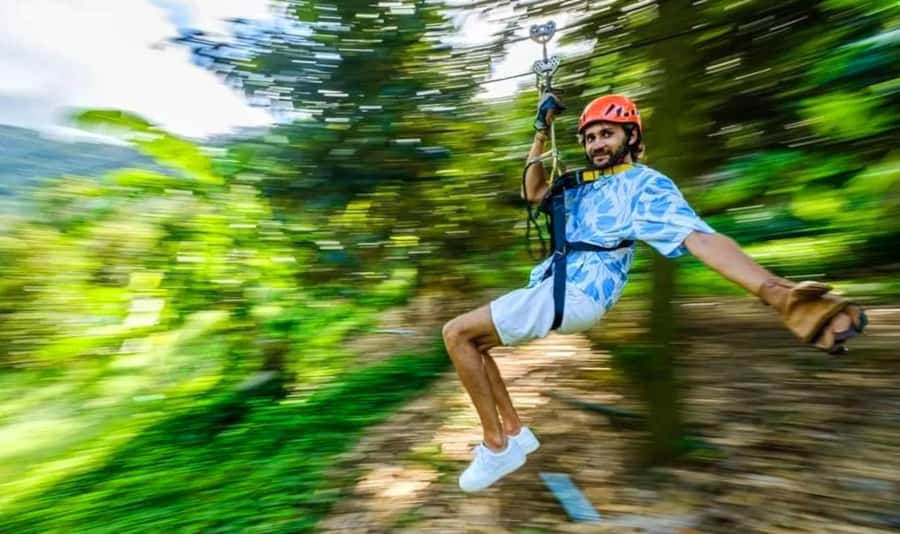 Ko Samui: Tree Bridge Jungle Zipline and Waterfall Adventure - Walking to Tan Rua Waterfall