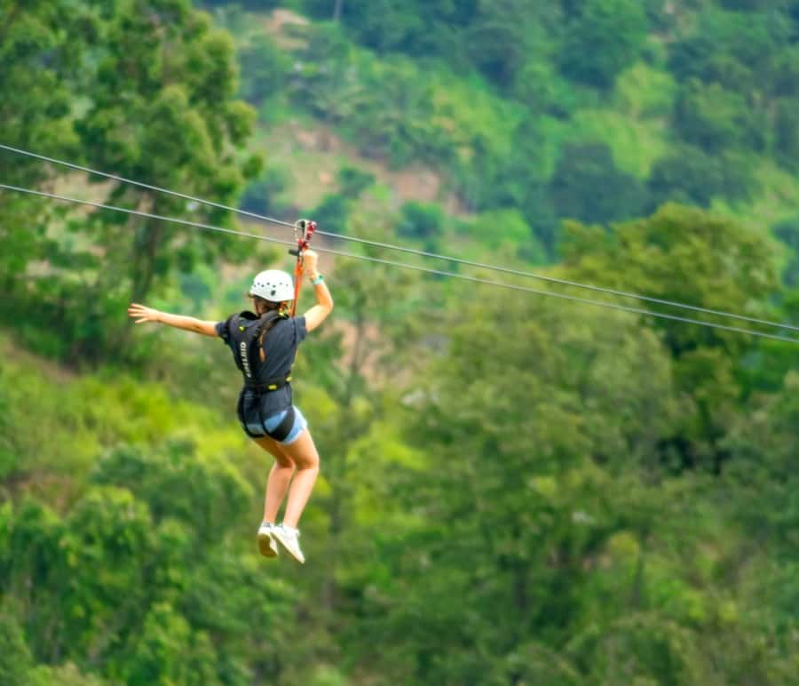Ko Samui: Tree Bridge Jungle Zipline and Waterfall Adventure - How long are you actually on the lines?