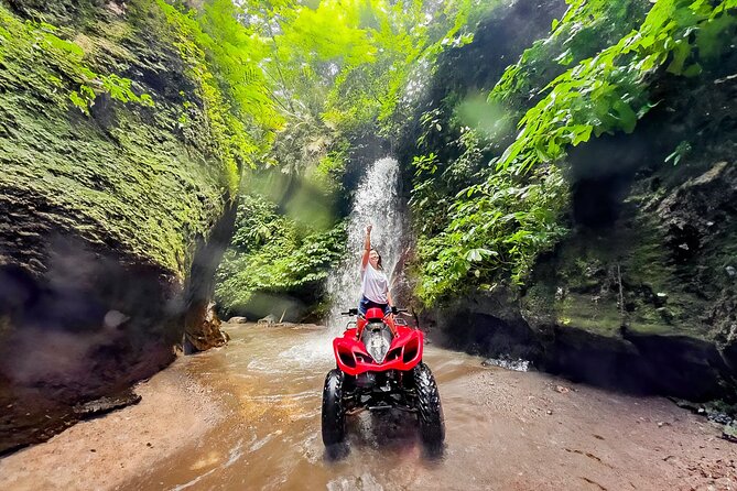 KUBER ATV UBUD - Tunnel Waterfall Rice field Jungle w Private Car - Lunch, showers, and the useful extras
